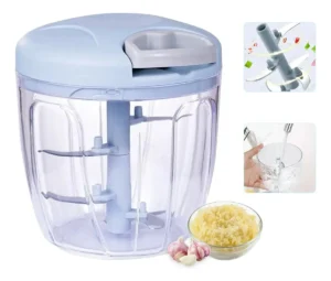 Picador Manual 900 ml | Cortador y Rallador de Verduras con 4 Cuchillas de Acero Inoxidable