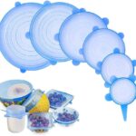 Tapas Herméticas De Silicon Flexible Reutilizable 6Pz