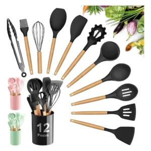 Juego de Utensilios de Cocina 12 Piezas - Set de Silicona