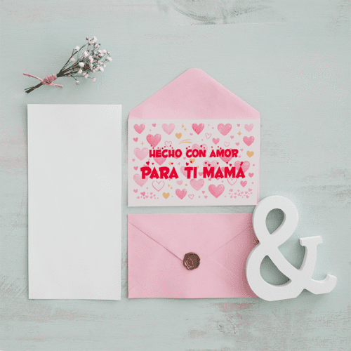 sobre armable imprimible para mamá | plantilla digital pdf descargable