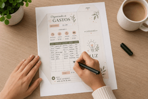organizador de gastos con sobres imprimibles | plantilla pdf aesthetic
