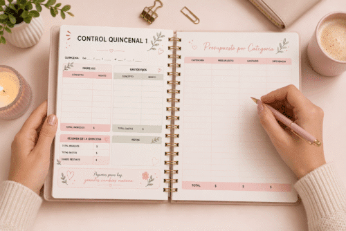 organizador de gastos imprimible pdf | planner financiero 2026 | agenda de finanzas digital aesthetic