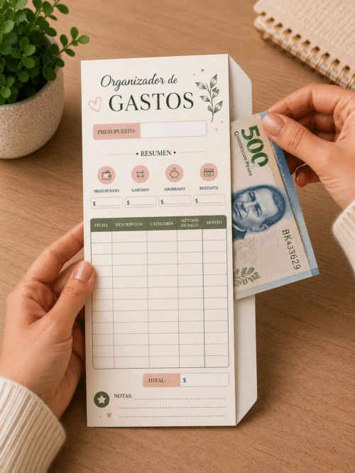 organizador de gastos con sobres imprimibles | plantilla pdf aesthetic