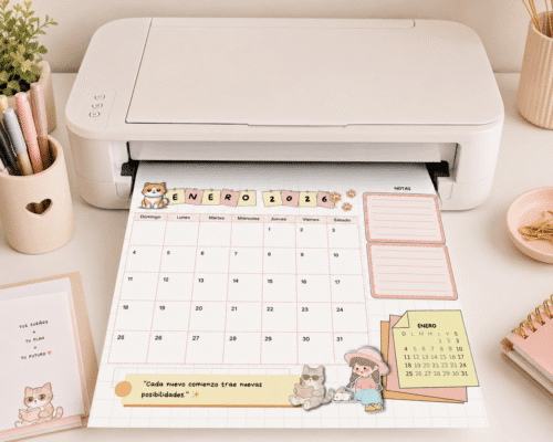 planner mensual 2026 imprimible pdf | agenda cute aesthetic