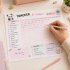 tracker de hábitos imprimible pdf kawaii | planificador de rutinas y metas digital