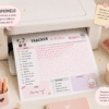 tracker de hábitos imprimible pdf kawaii | planificador de rutinas y metas digital
