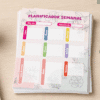 planner semanal digital imprimible pdf tamaño carta aesthetic floral | modelo 1
