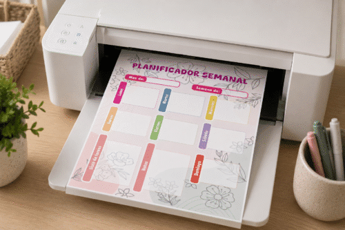 planner semanal digital imprimible pdf tamaño carta aesthetic floral | modelo 1